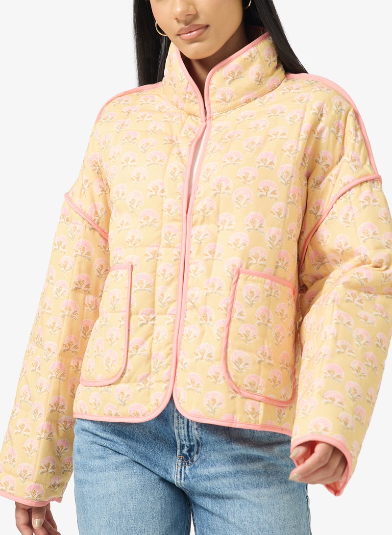 جينجر جاكيت مبطن بنقشة الزهور الصغيرة - Image 3