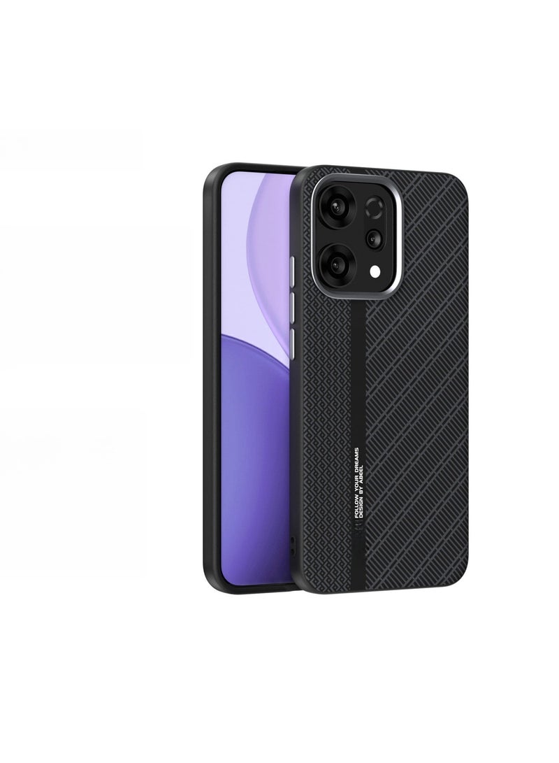Carbon Fibre Magnetic Case Compatible with OPPO Reno 14 Pro with Invisible Magnetic, Ultra-thin Frosted Shock and Drop Protection Case for Wireless Charging