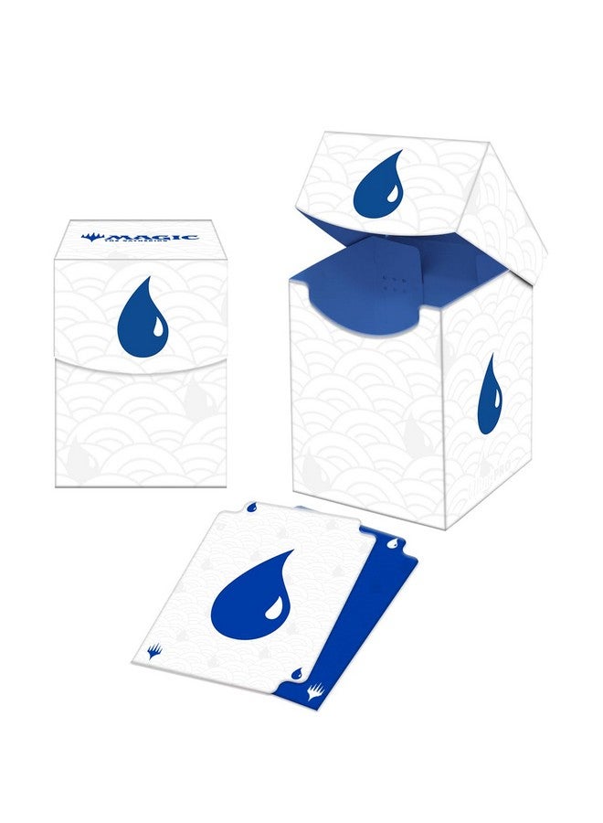 Ultra Pro - Mana 8 100+ Deck Box - Island for Magic: The Gathering, Stores & Holds 100 Standard Sized Cards, Durable Protective Collector's Game Deck Card Holder Box - Image 1