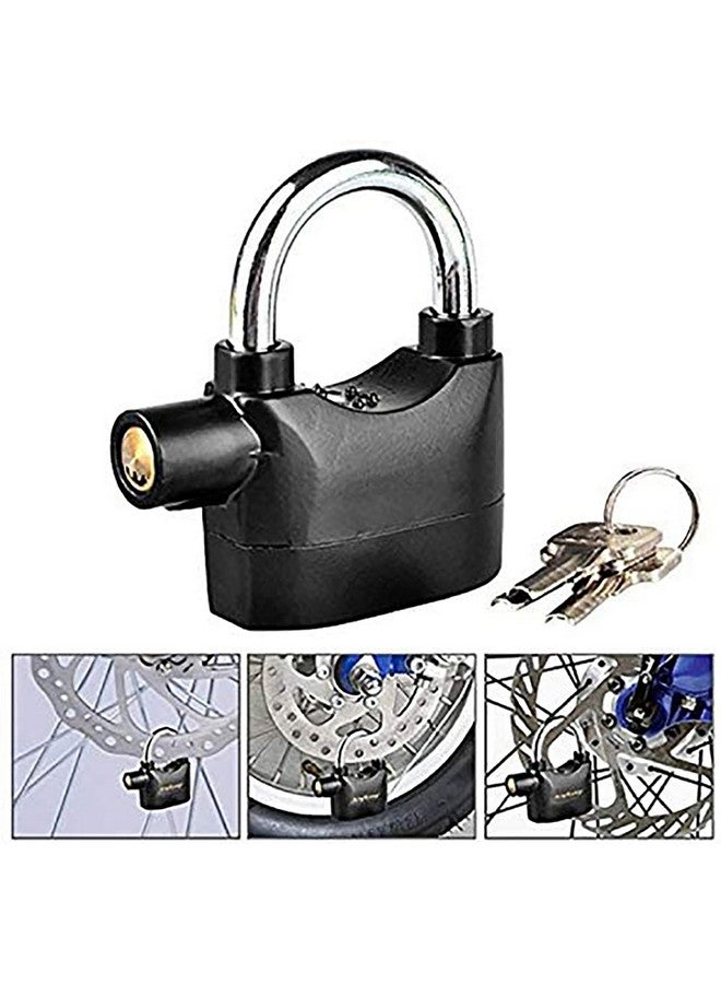 كريفيا نظام قفل معدني من Krevia Security Alarm | مقاوم للماء، صفارة إنذار ضد السرقة، 110 ديسيبل، قفل مضاد للكسر للاستخدام العالمي | قفل سميك مع 3 مفاتيح (قطعة واحدة) | أسود - Image 5