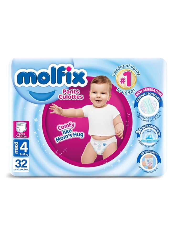 Molfix - Pants Diapers - Twin Pack - Maxi Size 4 - 32 Pieces - Image 1