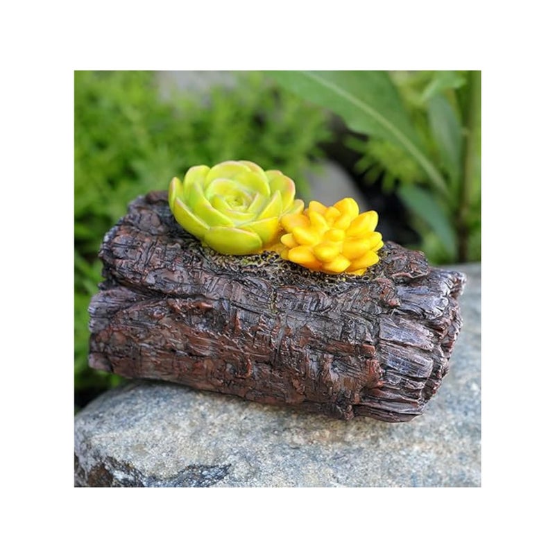 SOLARAE Hide a Spare Key Outdoor Waterproof Fake Branch, With Succulent Key Hider Safe Storage Box, Safe for Outdoor Garden or Yard, Geocaching, Outside Indoor Garden Ornament Decorative - Image 2