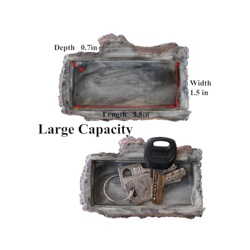 SOLARAE Hide a Spare Key Outdoor Waterproof Fake Branch, With Succulent Key Hider Safe Storage Box, Safe for Outdoor Garden or Yard, Geocaching, Outside Indoor Garden Ornament Decorative - Image 5
