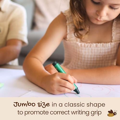 Honeysticks Jumbo Crayons (24 Pack) - Non Toxic Crayons - 100% Pure Beeswax and Food Grade Colors - 24 Bright Colors - Large, Easy to Hold and Use - Preschool Art Supplies for Toddlers/Kids 3-5, 4-8 - Image 4