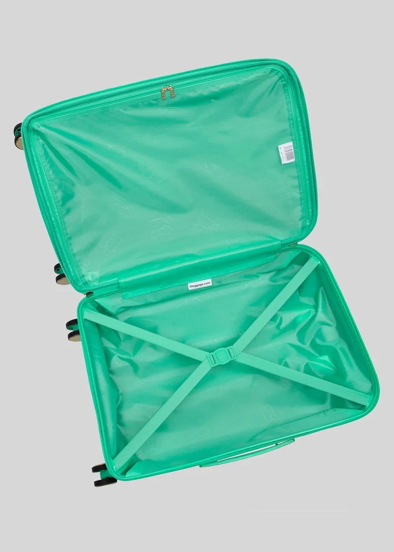 Matalan IT Luggage Green Fashionista Hard Suitcase
