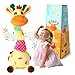 LLUKEME Dancing Giraffe Toy Stuffed Animal Toddlers Gifts for Easter Baby Toys Singing Song Toddlers Toy Repeats What You Say Glowing Musical Toy for Baby Birthday Gift Groovy Giraffe Toy - Image 2