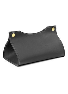 GUSGU Tissue Dispenser Box Cover Holder Leather Napkin Organizer for Bathroom, Kitchen and Office Room Black ﻿  - Image 1
