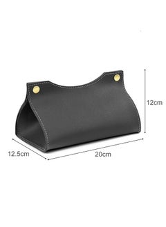 GUSGU Tissue Dispenser Box Cover Holder Leather Napkin Organizer for Bathroom, Kitchen and Office Room Black ﻿  - Image 2