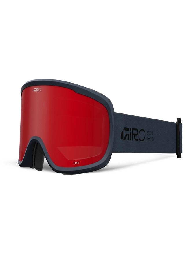 Giro Cruz Ski Goggles - Snowboard Goggles for Men, Women, Youth - Indigo Blue Stacked - Amber Scarlet - Image 1