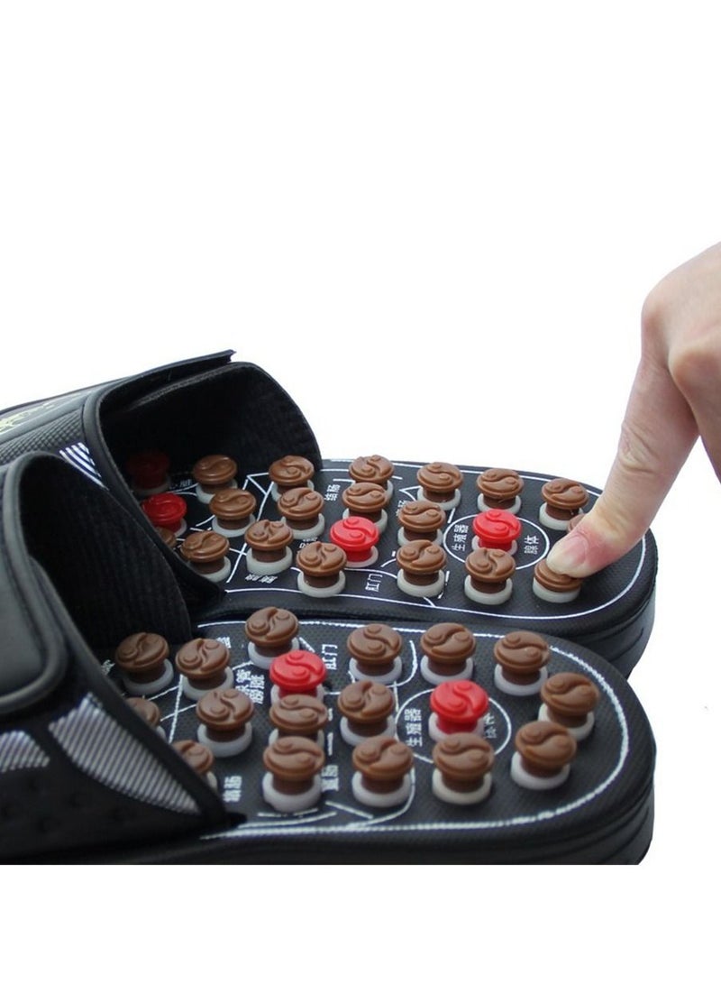 DubaiGallery Acupoint Massage Soles Sandal For Men Feet Chinese Medical Acupressure Rotating Foot Massager Shoes Unisex - Image 4