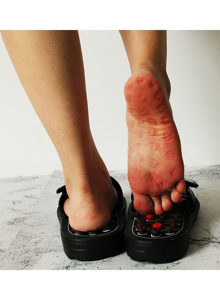 DubaiGallery Acupoint Massage Soles Sandal For Men Feet Chinese Medical Acupressure Rotating Foot Massager Shoes Unisex - Image 2