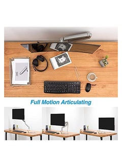 erorex Single Monitor Desk Mount Holds 20 lbs Ultra wide Screen - Height Adjustable Full Motion Articulating Gas Spring Arm for 13"-35" Monitor Stand - Premium Aluminum,  - Image 4