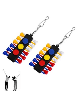 Golf Tees, Golf Tee Holder with 12 Golf Tees 3 Golf Ball Markers, Durable Plastic Step-UP Tees, 55mm Long with Keychain Golf Tee Holder, for Putting Driving Hitting Swing Training - pzsku/Z8A971D8BA9C8802CD09AZ/45/_/1683878910/b1671b08-ed48-4562-a63a-82a91f5fb7c5