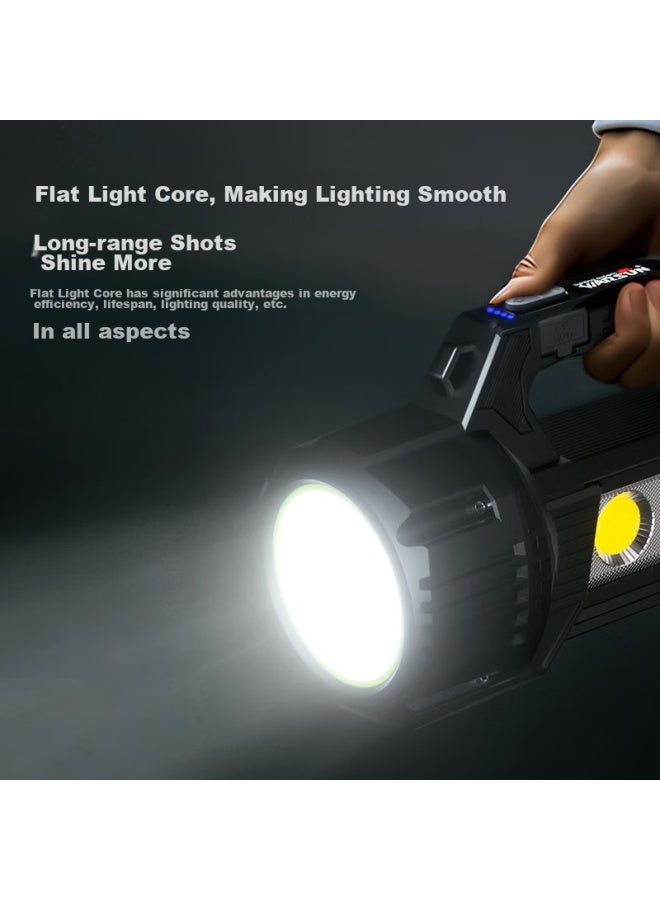 Warsun D400 Enhanced Solar Rechargeable High-intensity Flashlight, Searchlight, Handheld Spotlight, Ultra-bright Outdoor Long-range Light For Beach Combing - Image 2