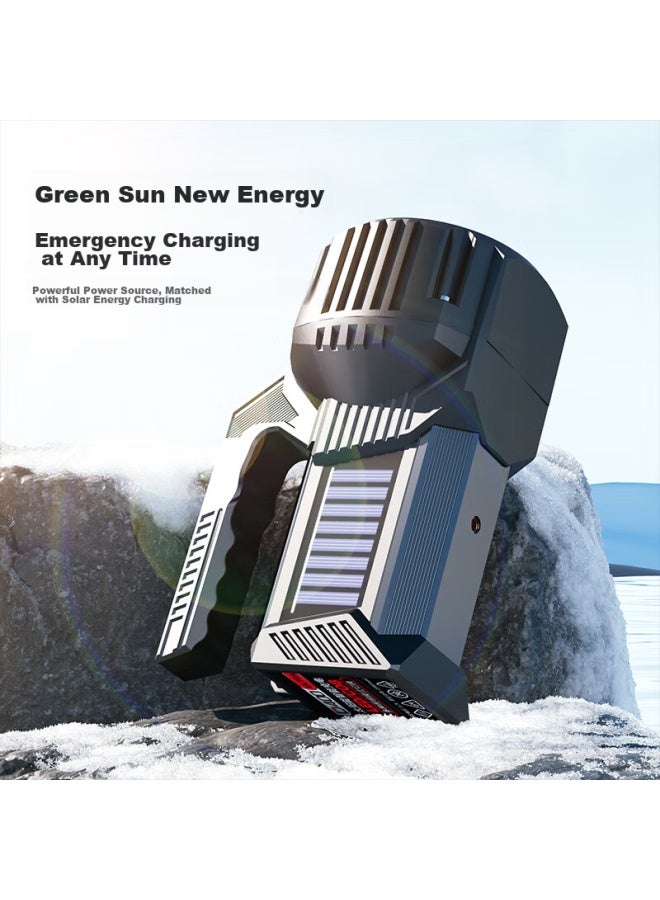 Warsun D400 Enhanced Solar Rechargeable High-intensity Flashlight, Searchlight, Handheld Spotlight, Ultra-bright Outdoor Long-range Light For Beach Combing - Image 4