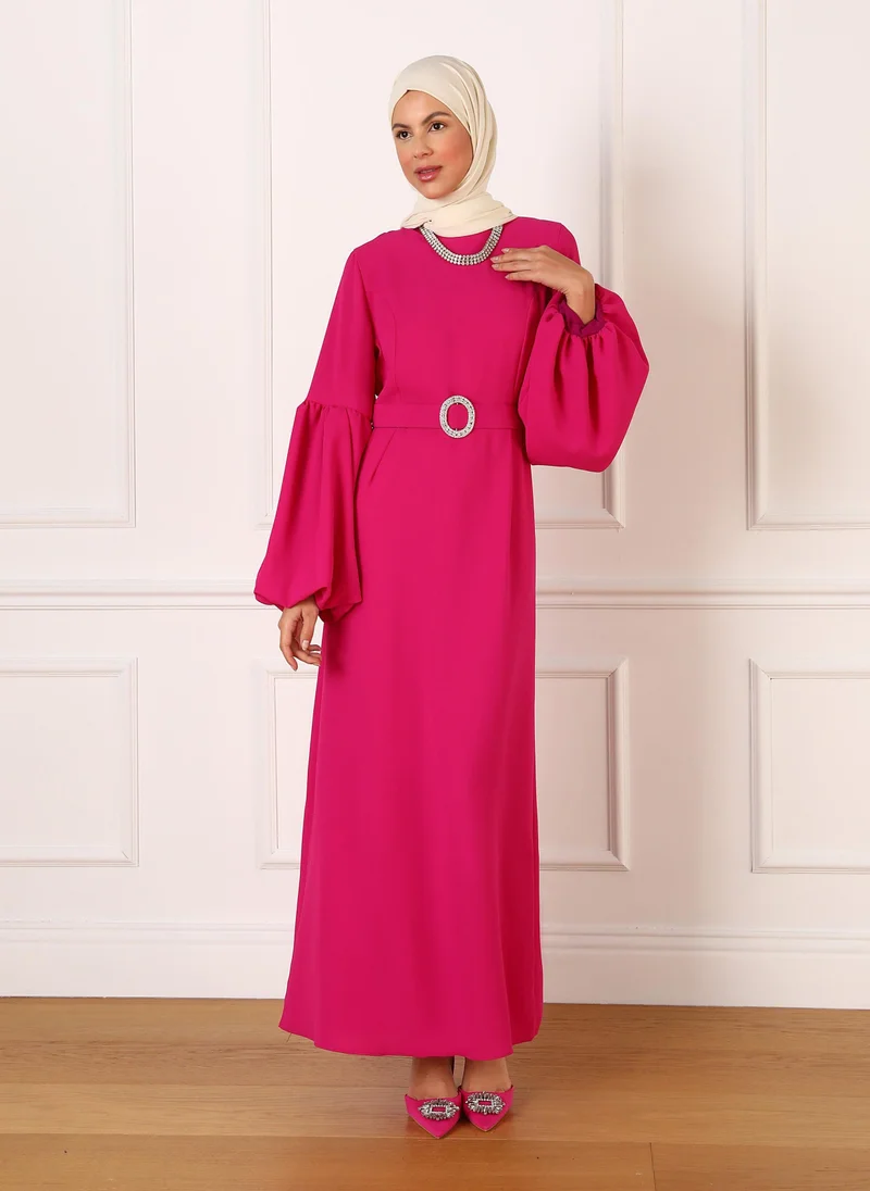 Refka by modanisa Fuchsia - Evening Dresses - Refka