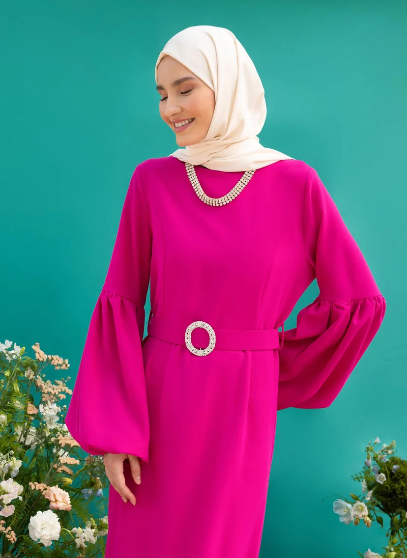 Refka by modanisa Fuchsia - Evening Dresses - Refka