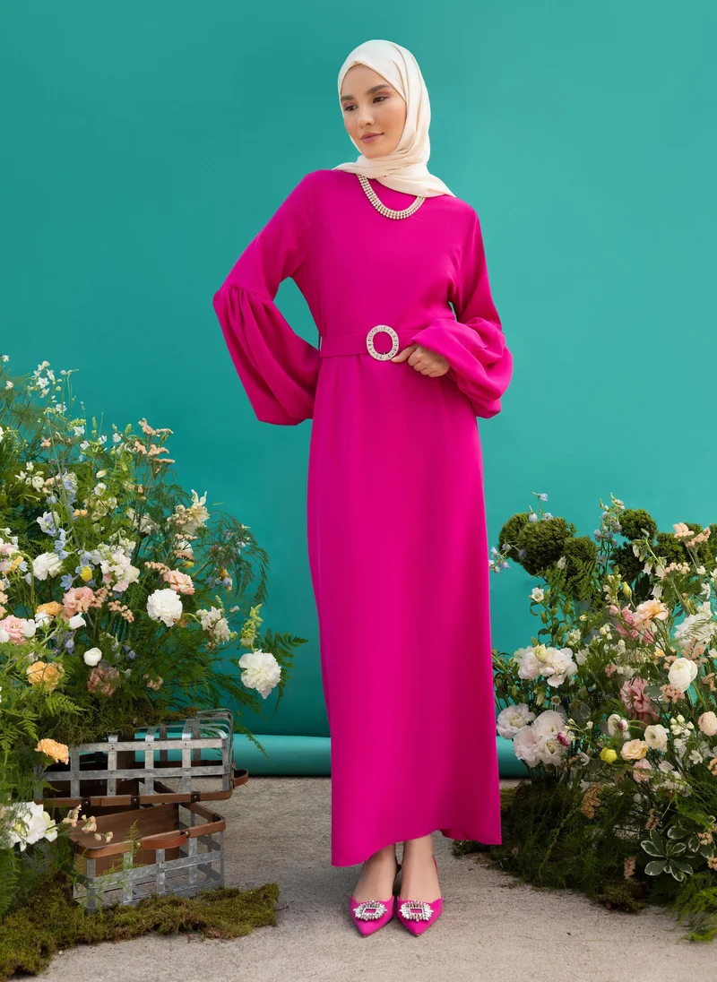 Refka by modanisa Fuchsia - Evening Dresses - Refka