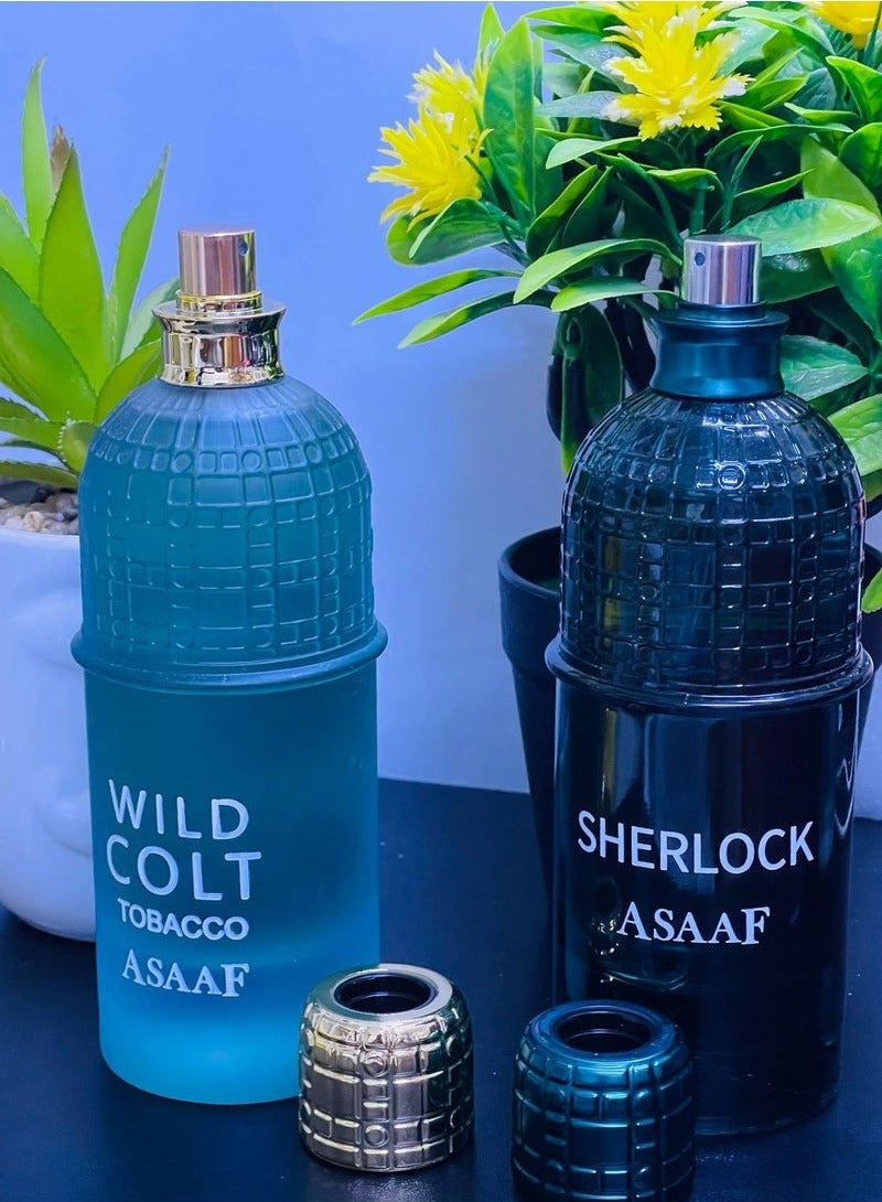 عساف وايلد كولت توباكو عساف ٢٠٠مل وشير لوك اودي بارفان ٢٠٠مل - Image 1