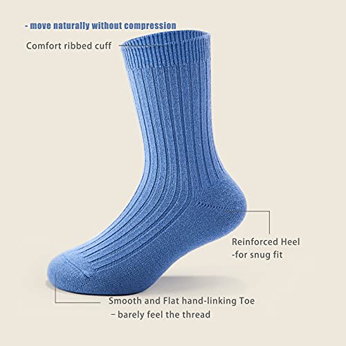 HowJoJo Little Boys Wool Socks Kids Crew Seamless Winter Warm Thermal Socks 6 Pack 3/4/5T - Image 3