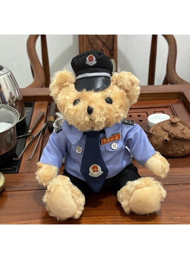 Wholesale Tax Uniform Bear Doll Plush Toy Teddy Bear Doll Tax Doll Teddy Bear Uniform Teddy Bear Gift