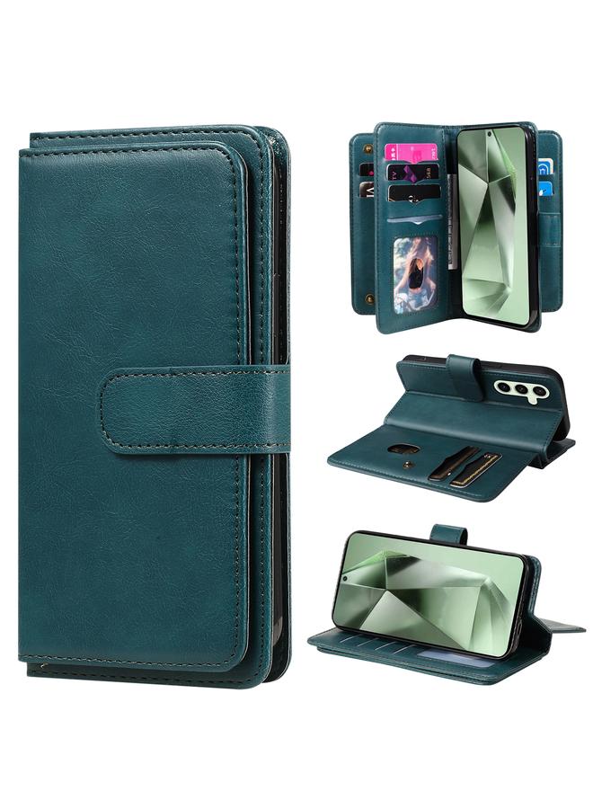 S-TOP Case For Samsung Galaxy S24 FE 5G Multi-Function Wallet 10 Card Slots Leather Phone Case - Image 1