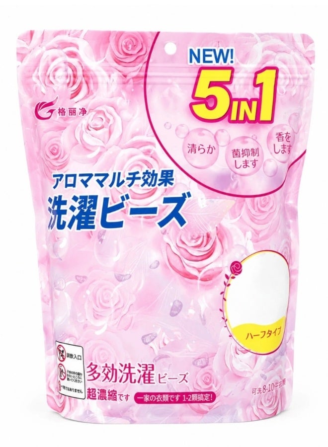 5-in-1 Concentrated Laundry Capsules 30 Count – Powerful Deep Cleaning Detergent Pods for Tough Stain & Odor Removal, Fabric & Color Care, Long-Lasting Fresh Fragrance, Easy Washing Machine Use for Everyday Clothes, Sportswear, Kids' Clothing & Household Laundry -With The scent of flowers - Image 1