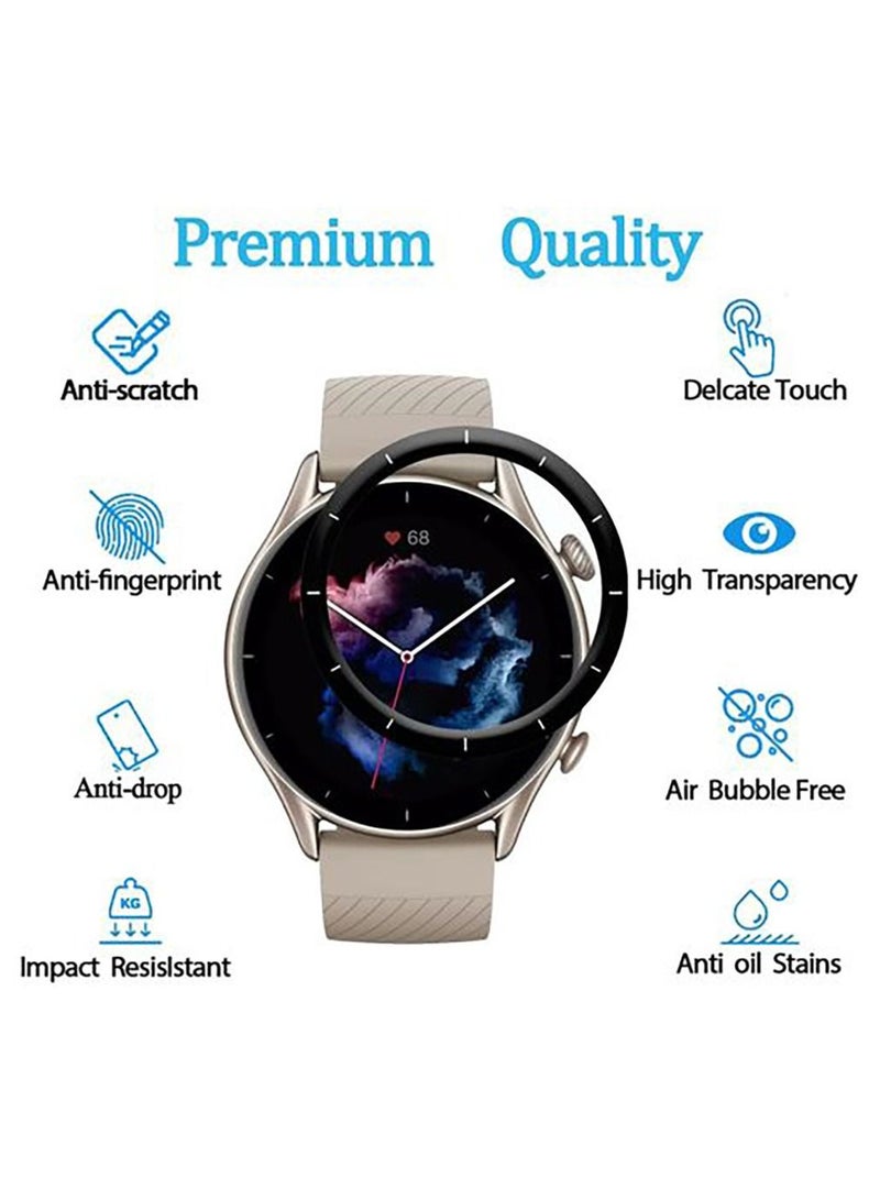 اسكرين حماية عالية الجودة لشاشة ساعة امازفيت ووتش جي تي ار 3 Amazfit GTR 3  - Image 3