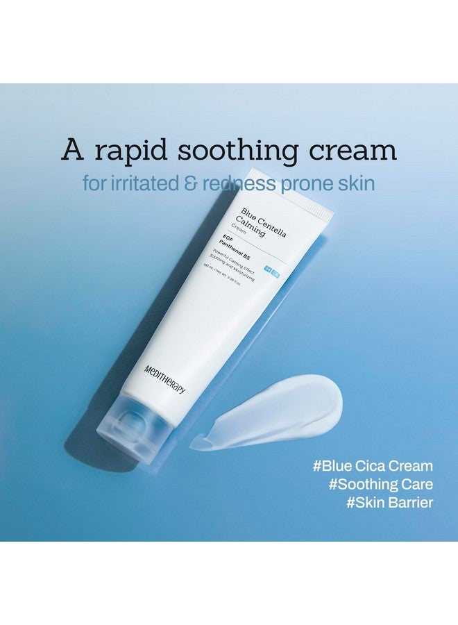 MEDITHERAPY Blue Centella Calming Cream - Hydrating Korean Face Moisturizer - Rapid Soothing Moisturizer Face Cream for All Types - Strengthening Skin Barrier for Glowing Skin - Non-Clogging Pore 1.69 fl.oz - Image 2