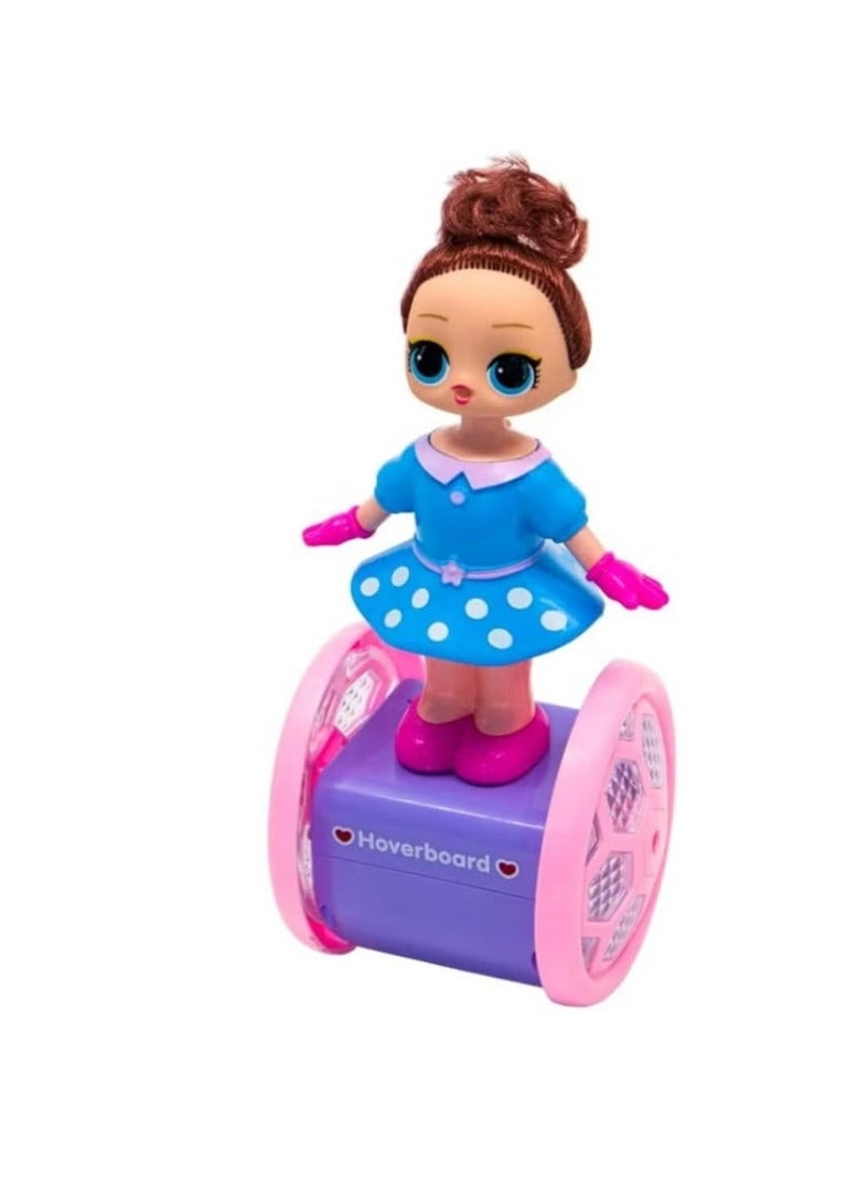 فانوس رمضان للأطفال على شكل عجلة هوفر بورد، مع عروسة لعبة راقصة لطيفة وأضواء مبهجة تضفي جوًا مميزًا - Image 1