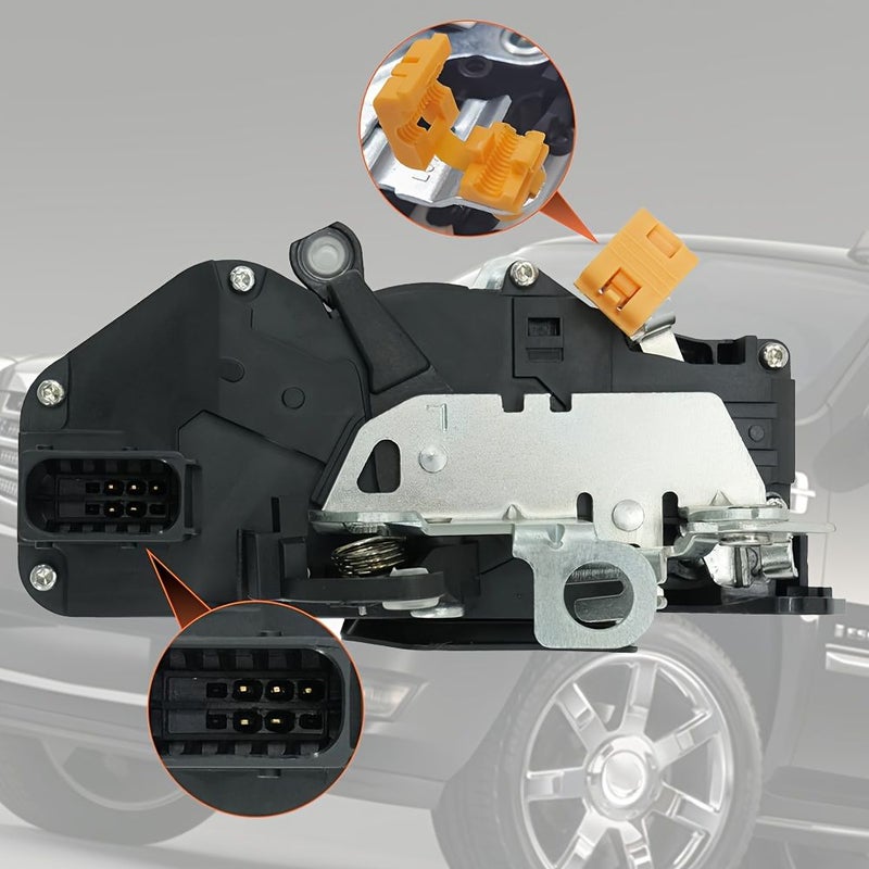 Front Rear Left Right Door Lock Actuator Compatible With Tahoe Avalanche Silverado Suburban GMC 1500 2007-2009 Car Replacement Driver Passenger Side Door Latch 931303 931304 931332 931333 - Image 4