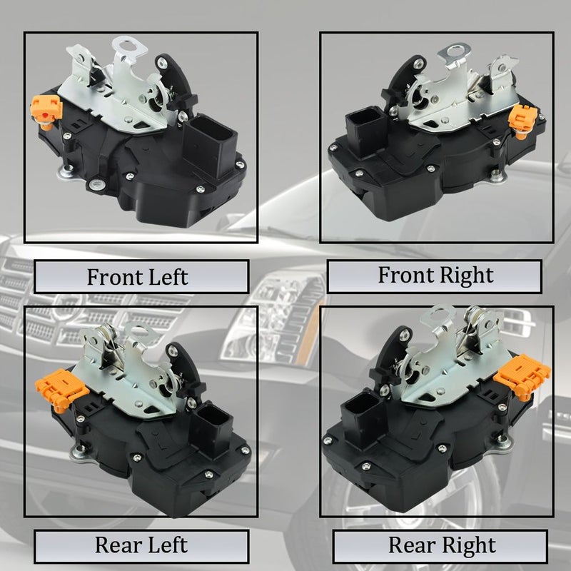 Front Rear Left Right Door Lock Actuator Compatible With Tahoe Avalanche Silverado Suburban GMC 1500 2007-2009 Car Replacement Driver Passenger Side Door Latch 931303 931304 931332 931333 - Image 1