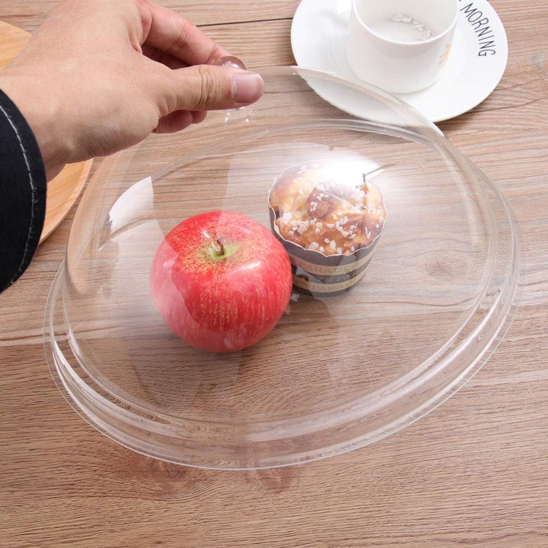 comfrt Clear Dome Cake Cover Acrylic Cake Pan Cover Food Plate Lid Clear Protective Cover Microwave Plate Cover Microwave Splatter Cover Guard for Food Cake Dessert Display - Image 3