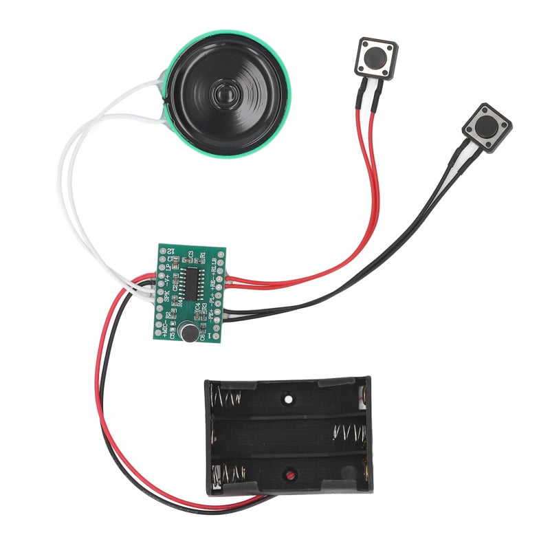 وحدة بطاقة الترحيب الصوتية، وحدة صوت قابلة للتسجيل، مكبر صوت 40 مم، صوت ديناميكي واضح - رسائل مخصصة تصل إلى 4 دقائق، مسجل صوت لبطاقات عيد الميلاد والأعمال اليدوية - Image 1