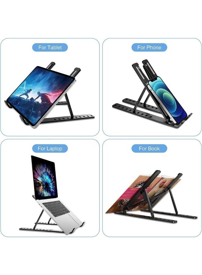 Tuttonica Tutto-TS 123 GD Laptop Stand 7 Height Adjustable Riser for desk | Increased Laptop Ventilation | Ergonomic Foldable & Portable | Universally Compatible Gray XX-model - Image 1