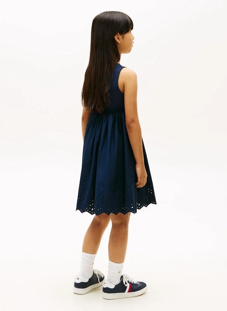 TOMMY HILFIGER Kids Broderie Anglaise Combi Dress