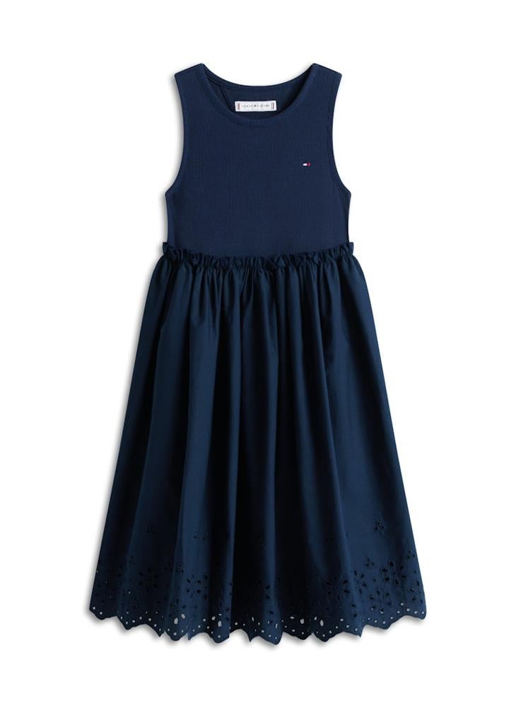 TOMMY HILFIGER Broderie Anglaise Sleeveless Dress - Image 5