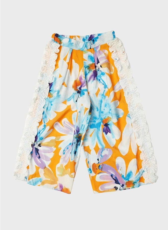 Lia Lea Girl Blue - Orange Trousers - Image 4