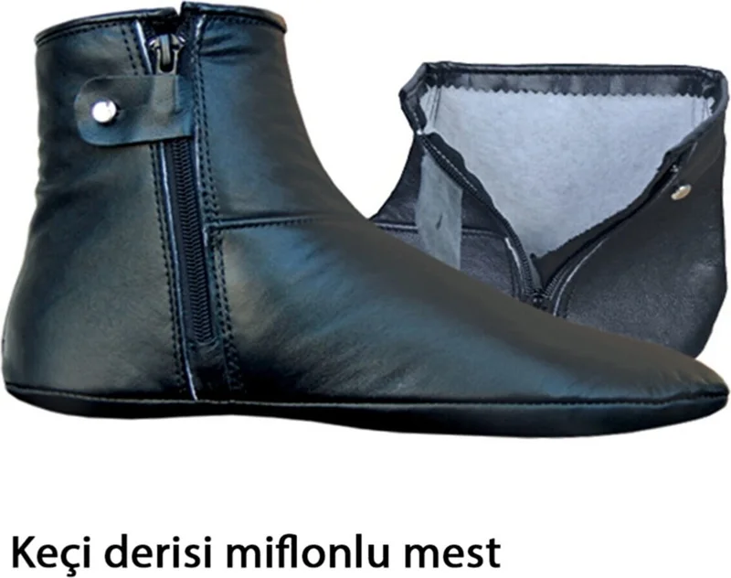 بيرات Mest - Winter Mest - Goat Leather Mest - Zippered Fleece Mest - Size 38