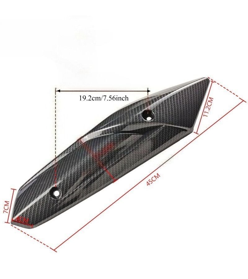 Black Exhaust Pipe Cover For Motorcycle Burn Prevention Street Scooter Racing - Image 1