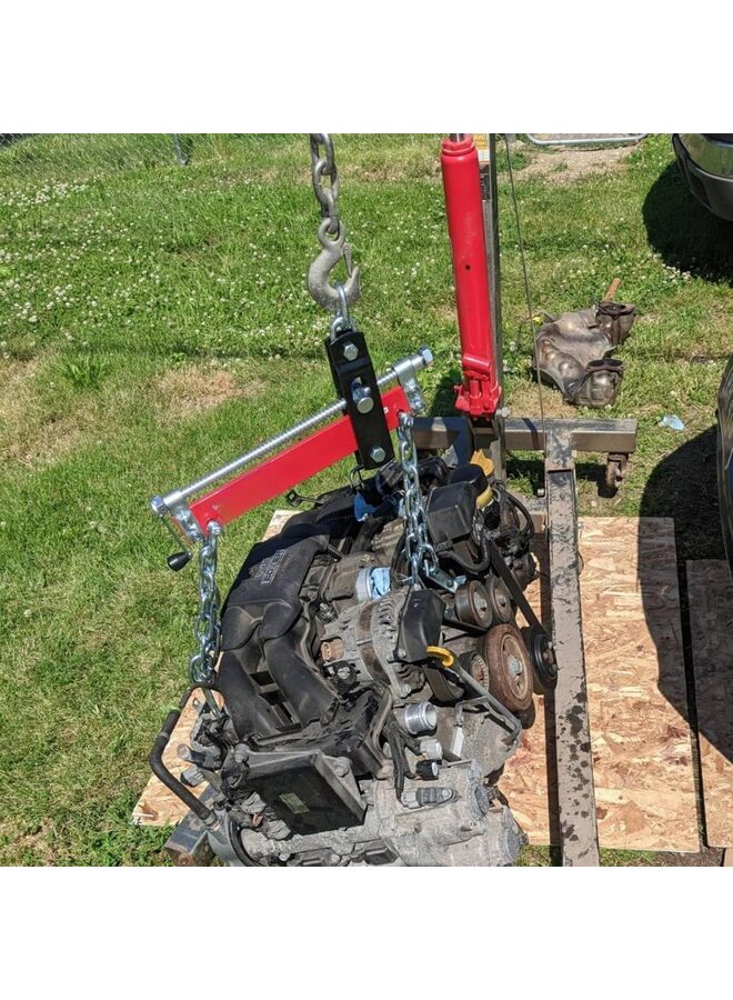 مُسَوِّي حمولة المحرك، ملحق رافعة متجر بمحرك 3/4 طن (1500 رطل) بمقبض قابل للتعديل، مُسَوِّي محرك من الفولاذ بثلاثة أوضاع - Image 4