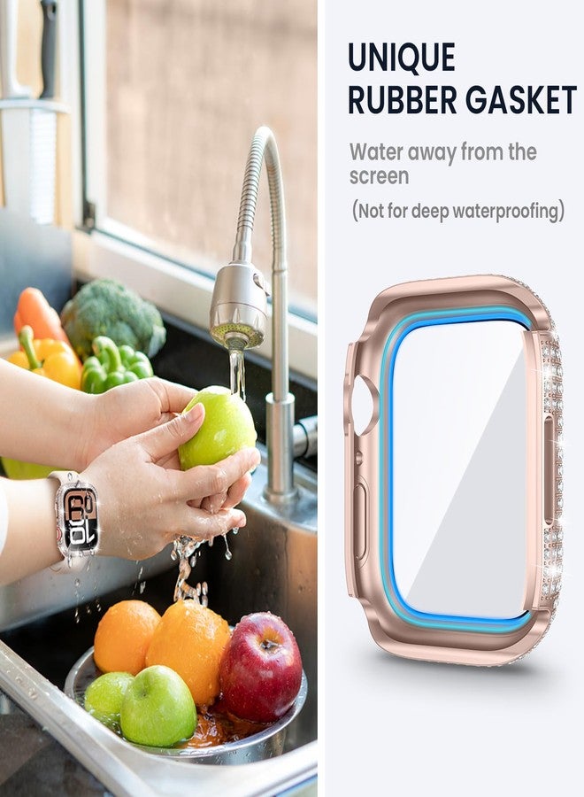 Tensea [2 in 1 for Waterproof Apple Watch Screen Protector Case Series 11/10 42mm Accessories, 360 iWatch Diamond Front Bumper with Glass Film and Back Bumper, Bling Face Cover Women, 42 mm - Image 4