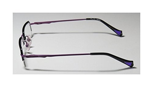 THALIA SODI Thalia Abrazo Womens/Ladies Ophthalmic Latest Season Designer Half-rim Spring Hinges Eyeglasses/Glasses (43-18-130, Black / Purple) - Image 4