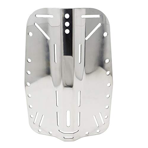 Scuba Choice Tech Diving Backplate – SAE 304 Stainless Steel, 15"x10", 2mm Thick, 11" On-Center Holes, 1" & 2" Crotch Strap Slots, Lift Bag Sleeve Compatible for Technical, Deep and Wreck Diving - Image 4
