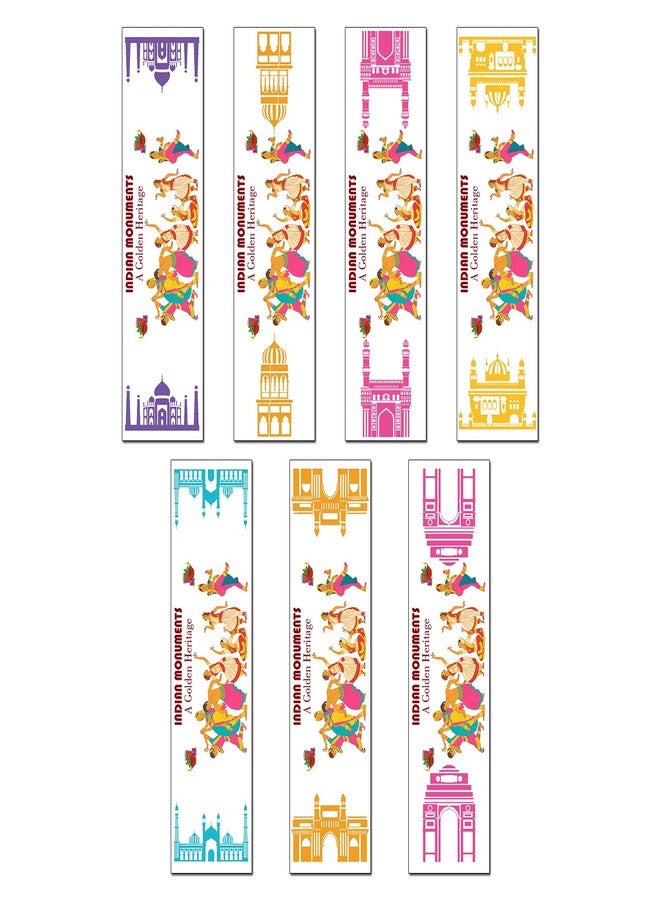 MyTees (Set of 7) Cute Magnetic Book Mark Gifts for Book Lovers | Book Marks for Book Lovers | Bookmarks Aesthetic for Books | Indian Monuments Magnetic Bookmarks (Large (15X4 Cms)) - Image 1