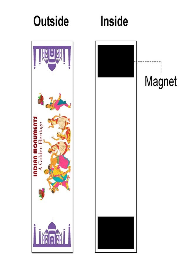 MyTees (Set of 7) Cute Magnetic Book Mark Gifts for Book Lovers | Book Marks for Book Lovers | Bookmarks Aesthetic for Books | Indian Monuments Magnetic Bookmarks (Large (15X4 Cms)) - Image 3