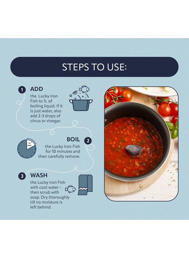 لاكي آيرون فيش سمكة الحديد المحظوظة الأصلية ®. بديل مكمل غذائي غني بالحديد لتقليل نقصه. بدون آثار جانبية. يُستخدم مرة واحدة يوميًا - مع ضمان لمدة خمس سنوات. - Image 4
