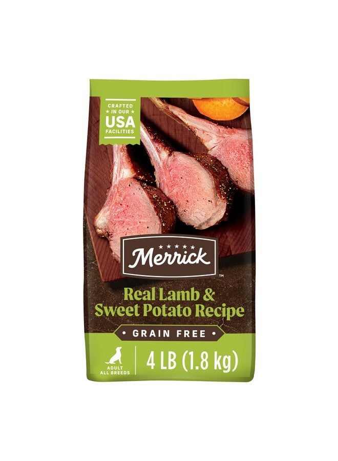 Merrick Grain Free Lamb + Sweet Potato Recipe Dry Dog Food, 4 lbs. - Image 1