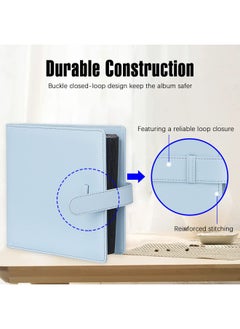 Veicevol 288 Pockets Photo Album For Fujifilm Instax Square Sq1 Sq6 Sq10 Sq20 Instant Camera Fujifilm Instax Sp 3 Mobile Printer Extra Large Picture Albums For Fujifilm Instax Square Instant Film Blue  - Image 4
