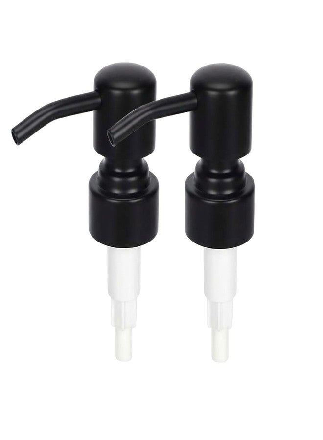 VASANA 2PCS Black Soap Dispenser Pump Stainless Steel Dispenser Lids Kitchen Soap Dispenser Pump Head for Liquid Hand Soap Shampoo Shower Gel(for Standard 28/400 (26 mm - 28mm)) - Image 1